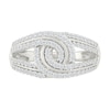 Thumbnail Image 2 of 0.45 CT. T.W. Diamond Looping Multi-Row Fashion Ring in Sterling Silver