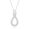 Thumbnail Image 1 of 0.29 CT. T.W. Diamond Double-Infinity Pendant in 10K White Gold