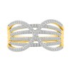 Thumbnail Image 2 of 0.45 CT. T.W. Diamond Crossover Multi-Row Fashion Ring in 10K Gold