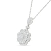 0.95 CT. T.W. Diamond Flower Pendant in 10K White Gold