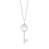 Thumbnail Image 1 of Disney Treasures Minnie Mouse 0.04 CT. T.W. Diamond Key Pendant in Sterling Silver and 10K Rose Gold
