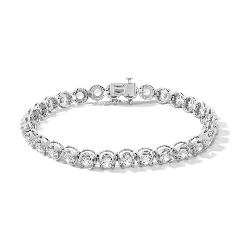 Main Image 1 of 10.00 CT. T.W. Certified Lab-Grown Diamond Tennis Bracelet in 10K White Gold (I/SI2)