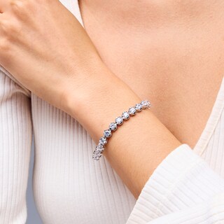 10.00 CT. T.W. Certified Lab-Created Diamond Tennis Bracelet in 10K White Gold (I/SI2)