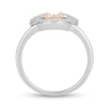 Thumbnail Image 3 of Disney Treasures Minnie Mouse 0.145 CT. T.W. Diamond Outline Ring in Sterling Silver and 10K Rose Gold - Size 7