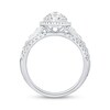 1.45 CT. T.W. Multi-Diamond Double Marquise Frame Triple Row Shank Engagement Ring in 14K White Gold