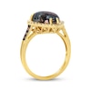 Thumbnail Image 3 of Le Vian® Pear-Shaped Green Chalcedony and 0.37 CT. T.W. Diamond Frame Ring in 14K Honey Gold™