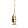 Thumbnail Image 2 of Le Vian® Pear-Shaped Green Chalcedony and 0.34 CT. T.W. Nude Diamond™ Frame Pendant in 14K Honey Gold™ - 19”