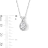 Thumbnail Image 3 of Oval White Lab-Created Sapphire Frame Split Bail Pendant in Sterling Silver
