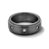 Thumbnail Image 1 of 0.15 CT. T.W. Diamond Three Stone Station Anniversary Band in Tantalum with Black Rhodium