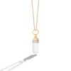 Thumbnail Image 1 of Limor Mindful Jewellery Guidestones White Quartz and 0.145 CT. T.W. Diamond Obelisk Drop Pendant in 10K Gold