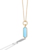 Thumbnail Image 1 of Limor Mindful Jewellery Guidestones Elongated Hexagon Swiss Blue Topaz Solitaire Drop Pendant in 10K Gold