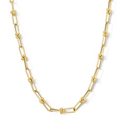 4.6mm Stirrup Chain Necklace in Hollow 14K Gold