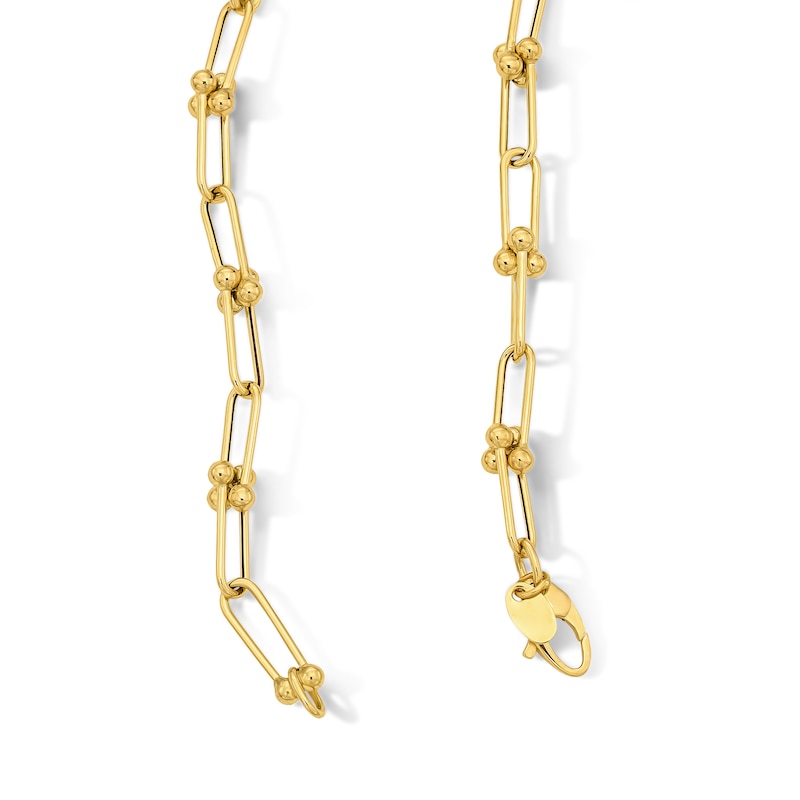 4.6mm Stirrup Chain Necklace in Hollow 14K Gold
