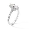 Thumbnail Image 3 of 1.45 CT. T.W. Pear-Shaped Certified Lab-Grown Diamond Frame Engagement Ring in 14K White Gold (F/VS2)