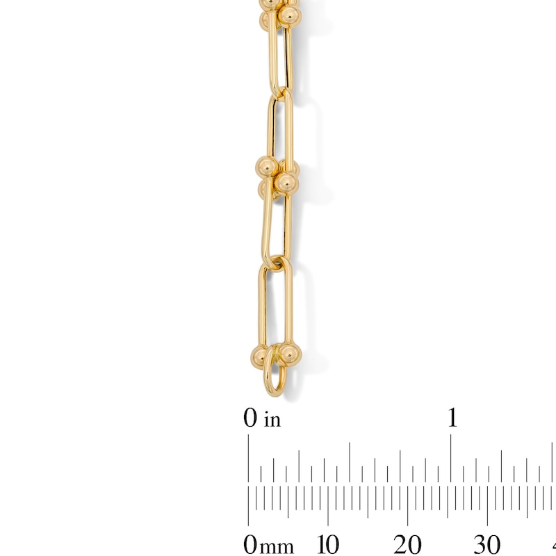 Main Image 2 of 4.6mm Stirrup Chain Bracelet in Hollow 14K Gold – 8.0"