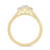 0.50 CT. T.W. Diamond Past Present Future® Engagement Ring in 10K Gold