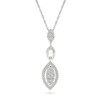Thumbnail Image 2 of 0.58 CT. T.W. Multi-Diamond Marquise Frame Drop Earrings and Pendant Set in 10K White Gold