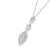 Thumbnail Image 3 of 0.58 CT. T.W. Multi-Diamond Marquise Frame Drop Earrings and Pendant Set in 10K White Gold