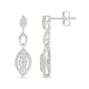 Thumbnail Image 5 of 0.58 CT. T.W. Multi-Diamond Marquise Frame Drop Earrings and Pendant Set in 10K White Gold