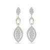 Thumbnail Image 6 of 0.58 CT. T.W. Multi-Diamond Marquise Frame Drop Earrings and Pendant Set in 10K White Gold