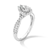 Thumbnail Image 3 of 1.00 CT. T.W. Pear-Shaped Certified Lab-Grown Diamond Frame Crossover Shank Engagement Ring in 14K White Gold (F/VS2)