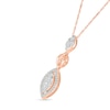Thumbnail Image 3 of 0.58 CT. T.W. Multi-Diamond Marquise Frame Drop Earrings and Pendant Set in 10K Rose Gold