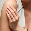 Thumbnail Image 2 of 1.00 CT. T.W. Pear-Shaped Certified Lab-Grown Diamond Frame Crossover Shank Engagement Ring in 14K Gold (F/VS2)