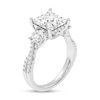 Thumbnail Image 2 of 4.00 CT. T.W. Princess-Cut and Round Certified Lab-Grown Diamond Three Stone Engagement Ring in 14K White Gold (F/VS2)