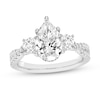 Thumbnail Image 1 of 2.75 CT. T.W. Pear-Shaped and Round Certified Lab-Grown Diamond Three Stone Engagement Ring in 14K White Gold (F/VS2)