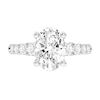 Thumbnail Image 3 of 3.75 CT. T.W. Oval Certified Lab-Grown Diamond Graduated Shank Engagement Ring in 14K White Gold (F/VS2)