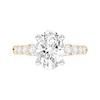 Thumbnail Image 3 of 3.75 CT. T.W. Oval Certified Lab-Grown Diamond Graduated Shank Engagement Ring in 14K Gold (F/VS2)