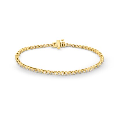 1.00 CT. T.W. Certified Lab-Created Diamond Tennis Bracelet in Sterling Silver with 10K Gold Plate (F/SI2)