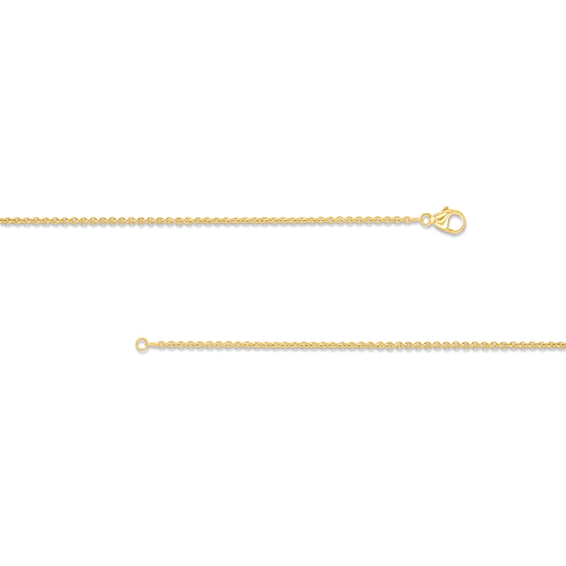 Main Image 2 of 1.00 CT. T.W. Certified Lab-Grown Diamond Line Necklace in Sterling Silver with 10K Gold Plate (F/SI2)