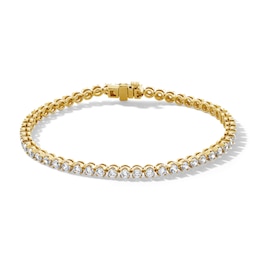 3.00 CT. T.W. Certified Lab-Grown Diamond Tennis Bracelet in Sterling Silver with 10K Gold Plate (F/SI2)