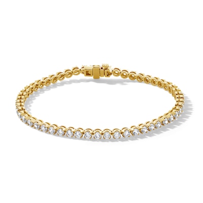 3.00 CT. T.W. Certified Lab-Created Diamond Tennis Bracelet in Sterling Silver with 10K Gold Plate (F/SI2)