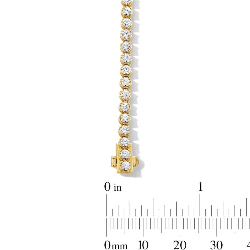 Main Image 2 of 3.00 CT. T.W. Certified Lab-Grown Diamond Tennis Bracelet in Sterling Silver with 10K Gold Plate (F/SI2)