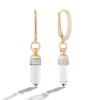 Thumbnail Image 2 of Limor Mindful Jewellery Guidestones White Quartz and 0.145 CT. T.W. Diamond Obelisk Drop Earrings in 10K Gold