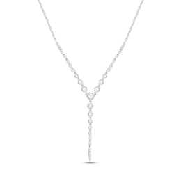 Shooting Star 1.00 CT. T.W. Certified Lab-Grown Diamond "Y" Necklace in Sterling Silver (F/VS2)