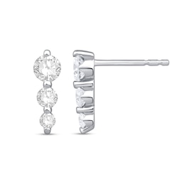 Shooting Star 0.50 CT. T.W. Certified Lab-Grown Diamond Trio Drop Earrings in 10K White Gold (F/VS2)