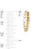 Thumbnail Image 3 of Shooting Star 0.50 CT. T.W. Certified Lab-Grown Diamond Seven Stone Hoop Earrings in 10K Gold (F/VS2)