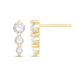 Shooting Star 0.50 CT. T.W. Certified Lab-Grown Diamond Trio Drop Earrings in 10K Gold (F/VS2)