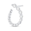 Thumbnail Image 2 of Shooting Star 0.50 CT. T.W. Certified Lab-Grown Diamond Open Circle Earrings in Sterling Silver (F/VS2)