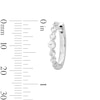Thumbnail Image 3 of Shooting Star 0.50 CT. T.W. Certified Lab-Grown Diamond Seven Stone Hoop Earrings in Sterling Silver (F/VS2)