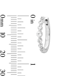 Shooting Star 0.50 CT. T.W. Certified Lab-Created Diamond Seven Stone Hoop Earrings in Sterling Silver (F/VS2)