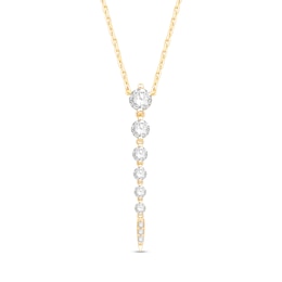 Shooting Star 0.50 CT. T.W. Journey Certified Lab-Grown Diamond Vertical Drop Necklace in 10K Gold (F/VS2)