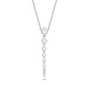 Thumbnail Image 1 of Shooting Star 0.50 CT. T.W. Journey Certified Lab-Grown Diamond Vertical Drop Necklace in 10K White Gold (F/VS2)