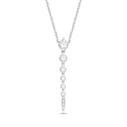 Shooting Star 0.50 CT. T.W. Journey Certified Lab-Grown Diamond Vertical Drop Necklace in 10K White Gold (F/VS2)