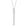 Thumbnail Image 3 of Shooting Star 0.50 CT. T.W. Journey Certified Lab-Grown Diamond Vertical Drop Necklace in 10K White Gold (F/VS2)