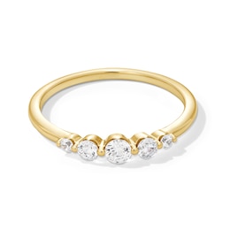 Shooting Star 0.30 CT. T.W. Certified Lab-Grown Diamond Five Stone Band in 10K Gold (F/VS2)