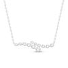 Thumbnail Image 1 of Shooting Star 0.50 CT. T.W. Journey Certified Lab-Grown Diamond Bypass Necklace in 10K White Gold (F/VS2)